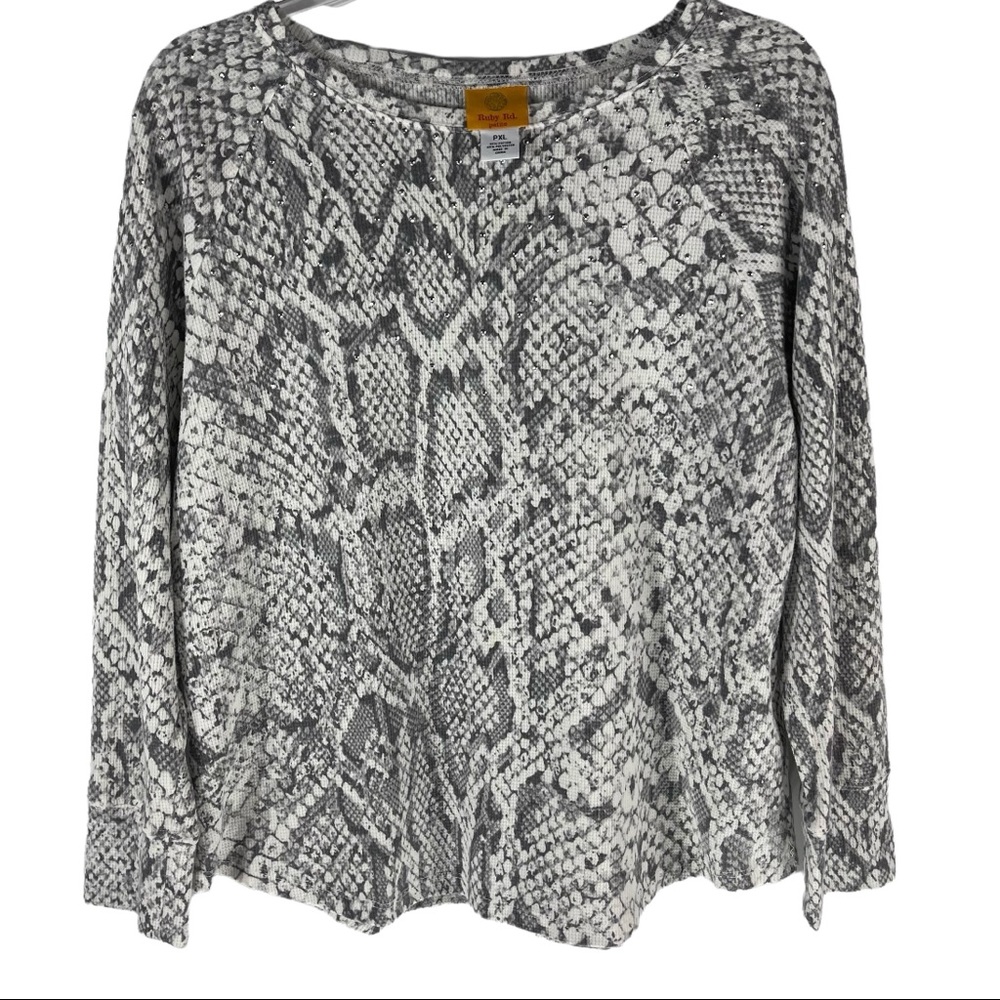 Ruby Rd. Long Sleeve Top‎ Size PXL